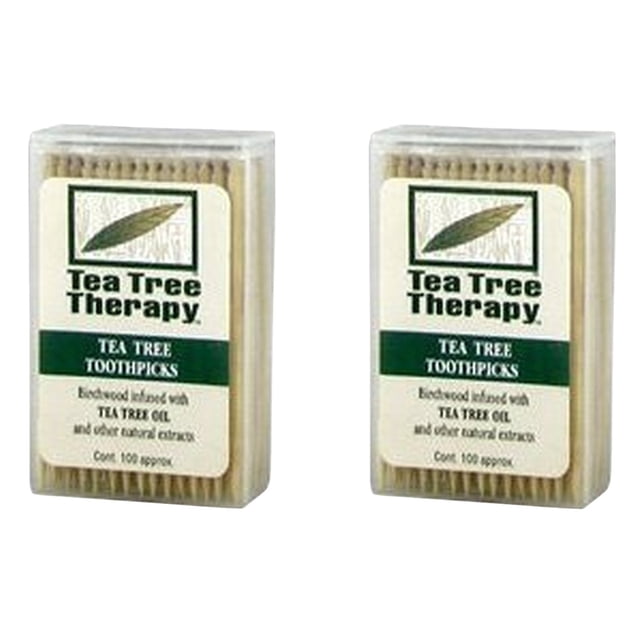 Palillos de dientes Tea Tree Therapy con árbol de té y mentol (100 unidades)