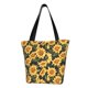 thumbnail image 1 of Fotbe Vintage Black Plaid Sunflower Bolsa de Playa con Estampado, Bolsa de Hombro, Bolsa de Mano Espaciosa, Bolsa de Viaje Ligera, Bolsa de Compras Versátil, 1 of 6