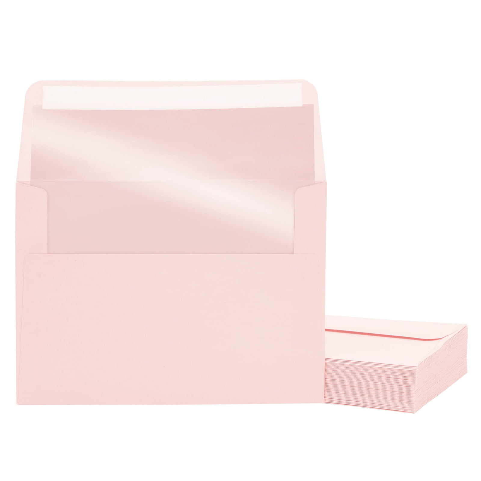 Peel Baby Shower - Perfect for Weddings Square Flap 110 5x7 Pink Invitation Envelopes Press & Self Seal 5 ¼ x 7 ¼ inches Graduation A7 - for 5x7 Cards 120 GSM 