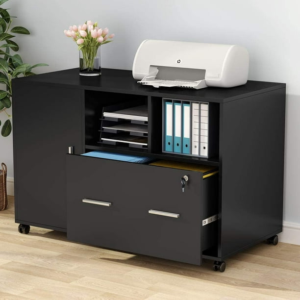 Tribesigns Large File Cabinet With Lock, File Cabinet Printer Stand
