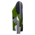 thumbnail image 4 of IMENGL Long Sleeve Shirts for Women Casual Patchwork Printed Round Neck Loose T-Shirt Soft Women's Basic Tee Long Sleeve Tops,Green, 4 of 5