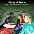 thumbnail image 3 of 4 Person Easy Pop up Tent Automatic Setup 2 Doors-Instant Family Tents for Camping Hiking & Traveling, 3 of 7