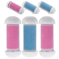 thumbnail image 4 of BRIGHTFUFU Herramienta de repuesto para molinillo de pies de 6 piezas, rodillo de eliminación de piel muerta, exfoliante, cutículas, removedor de callos, cabeza (rosa y azul para cada 3 piezas), 4 of 7