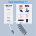thumbnail image 4 of "Adaptador USB C a Ethernet RJ45 LAN Plug & Play para Macbook Pro Belug, Gris ", 4 of 5