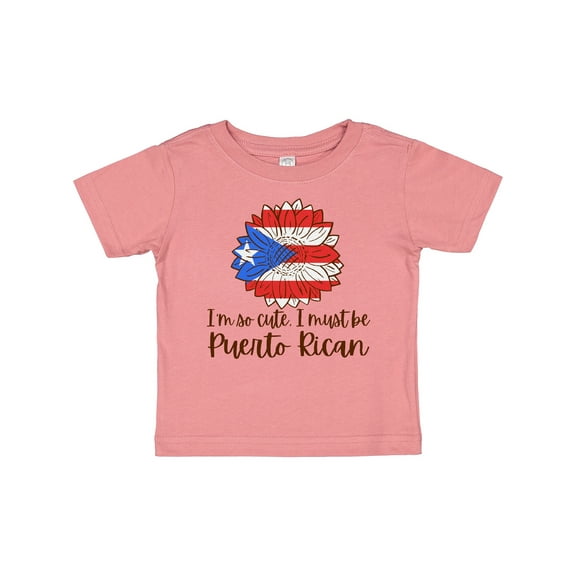 Inktastic I'm So Cute, I Must Be Puerto Rican Sunflower Boys or Girls Baby T-Shirt