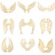 thumbnail image 1 of 9 pegatinas con temática de alas de ángel de 1,6 x 1,6 pulgadas, pegatinas de alas, pegatinas autoadhesivas de latón dorado, pegatinas de metal dorado, 1 of 8