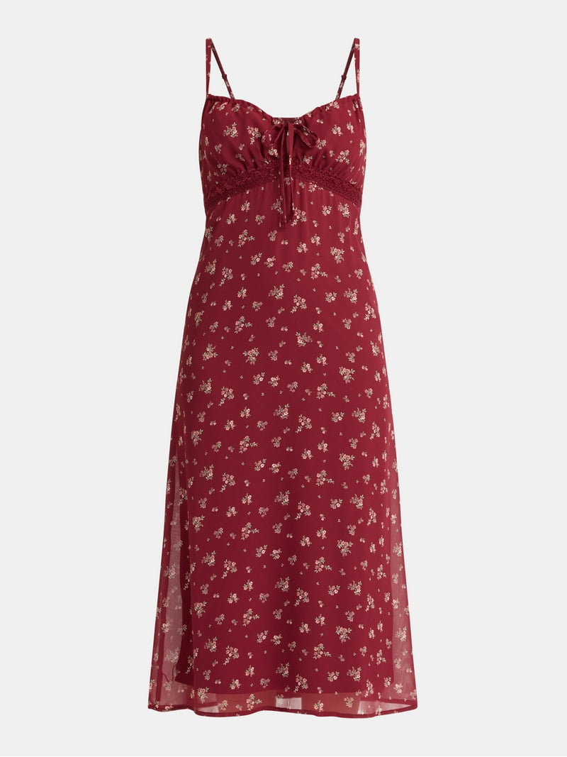 No Boundaries Maxi Dress with Lace Trim, Women's - Walmart.com No Boundaries Maxi Dress with Lace Trim, Women's - Walmart.com