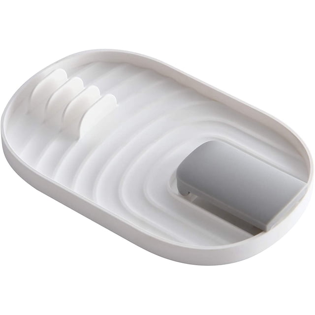 Soporte de tapa de olla para ollas y soporte de cuchara para soporte de utensilios de cocina, soporte de cuchara y soporte de cucharón para estufa (blanco) Xemadio WRMH-526
