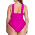 thumbnail image 3 of Trajes de baño para mujer Traje de baño de una pieza con control de abdomen y espalda cruzada al frente Traje de baño, 3 of 5