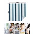 thumbnail image 4 of Teal Blue Stripe Cloth Napkins Set of 4 Reusable Dinner Napkins, Ombre Geometric Aqua Vertical Striped Cocktail Napkin Washable Table Napkins for Wedding/Holiday Party/Baby Shower 20"x20", 4 of 7
