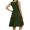 thumbnail image 2 of Women's Summer Maternity Dress Sleeveless Ruffle Tank Dress with Pockets, 2 of 6