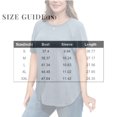 thumbnail image 4 of Stichou Short Sleeve Shirts for Women Solid Color Texture Loose Fit Crewneck Curved Hem Elegant Spring Summer Tops Tshirt Shirt Khaki 2XL, 4 of 5