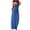 Blue, variant on IROINNID Sleeveless Off-The-Shoulder Dress For Women Casual Loose Breast Wrap Solid Color Full-Length Empire Dress