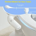 thumbnail image 3 of SAMODRA Bidet Attachment Ultra-Slim Toilet Seat Attachment Dual Nozzle Bidet Adjustable Water Pressure Non-Electric Ass Sprayer, 3 of 8