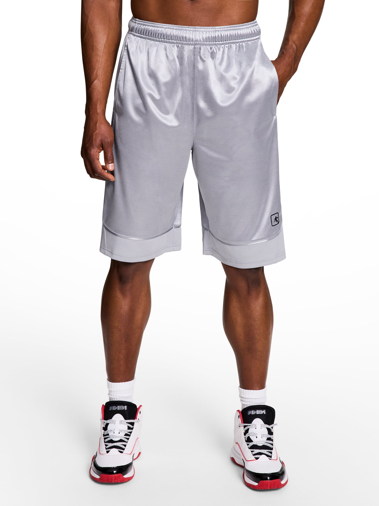 AND1 Men's and Big Men's All Court Short, 11" inseam, up to Size 5XL