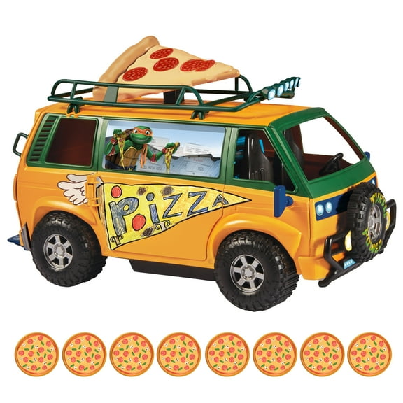 Teenage Mutant Ninja Turtles: Mutant Mayhem Pizza Fire Delivery Van, Play Vehicle by Playmates Toys