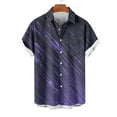 thumbnail image 3 of Mens Casual Manga Corta Botón Abajo Camisas Turndown Cuello Blusa de Impresión, Poliéster Ligero Top de la Moda para el Verano Al Aire Libre Y el Uso Diario, 3 of 6