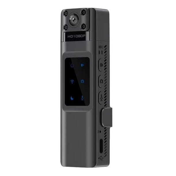 Cámara De Seguridad Grabadora de vídeo digital 1080P HD Police Cam Loop Recording 1000mAh (sin WiFi) Likrtyny Para Estrenar