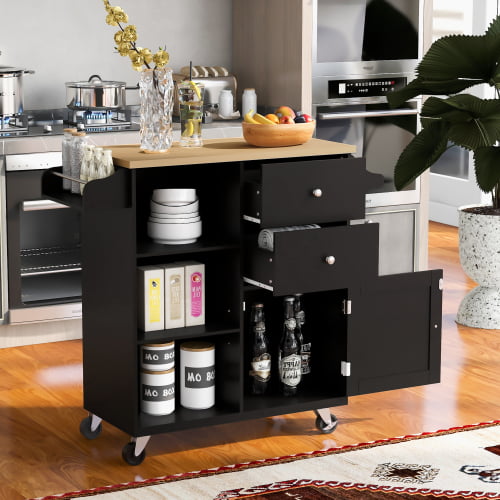 K Kitchen Cart On 4 Wheels With