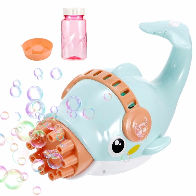 Máquina De Burbujas Linda Forma De Delfín Fabricante De Burbujas De Plástico Soplador De Burbujas Eléctrico Portátil Máquina De Soplado De Burbujas De 10 Agujeros Para El Verano Yuarrent FN003434-01