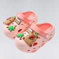 thumbnail image 4 of JIAHONG Toddler Kids Clogs Boys Girls on Slides Sandals Children Summer Beach Pool Outdoor Water Shoes Shower Slippers, Pink, 6-7 Years, 4 of 4