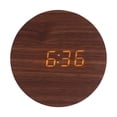 thumbnail image 1 of TIMIFIS Multifunctional Electronic Clock Fashionable and Minimalist Wooden Alarm Clock, Multifunctional LED Night Light Wooden Clock, Creative Intelligent Clock, Electronic Clock Alarm Clock, 1 of 4