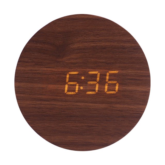 TIMIFIS Horloge Électronique Multifonctionnelle Réveil en Bois à la Mode et Minimaliste, Veilleuse LED Multifonctionnelle Horloge en Bois, Horloge Créative Intelligente, Horloge Électronique Réveil