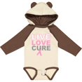 thumbnail image 3 of Inktastic Live Love Cure Breast Cancer Boys or Girls Long Sleeve Baby Bodysuit, 3 of 5