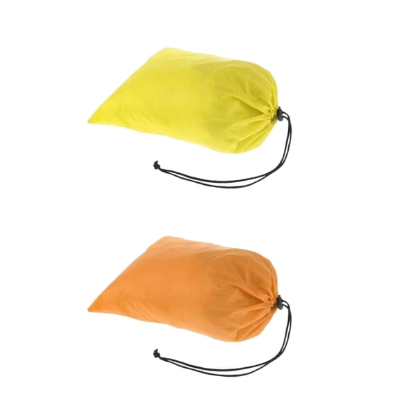 Pitycbo 2 Pieces Outdoor Fishing Beach Swimming Boating Canoe Waterproof Drawstring Bags Orange Yellow