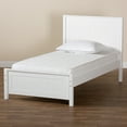 thumbnail image 7 of Baxton Studio Neves Classic and Traditional White Finished Wood Twin Size Platform Bed, 7 of 7