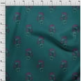 thumbnail image 3 of oneOone Cotton Jersey Dark Teal Green Fabric Floral Block Fabric For Sewing Printed Craft Fabric By The Yard 58 Inch Wide, 3 of 4