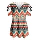 thumbnail image 3 of Blusa de manga corta con cuello en V y cremallera suelta para mujer OAVQHLG3B Store lin121212, 3 of 3