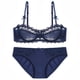 thumbnail image 1 of Conjunto de sujetador de lencería sexy de encaje cómodo y fino transparente para mujer, 1 of 6