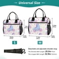 thumbnail image 4 of FORMRS Insulated Lunch Bag Unisex Large Capacity with Shoulder Strap, Pink Skates, 4 of 6