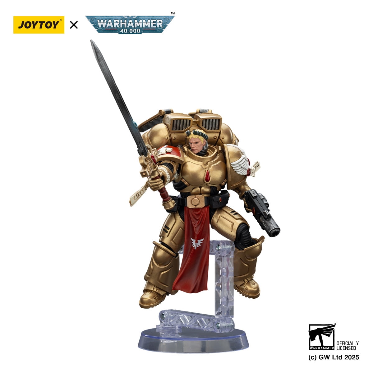 [IN STOCK] JOYTOY Warhammer 40K 1/18 Action Figures Blood Angels Sanguinary Guard 1 with Inferno Pistol and Encarmine Blade