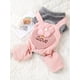 thumbnail image 1 of 1pc Pet Dog Winter Jumpsuit Love/flower Printed Two Pieces Overall With Suspenders, Warmer Cat Outfit, 1 of 4