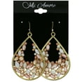 thumbnail image 2 of Mi Amore Teardrop Shape Dangle-Earrings Gold-Tone/Pink, 2 of 2