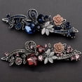 thumbnail image 2 of Elegant Rhinestone Bow Hair Clip with Crystal Flower Design - Perfect Hair Accessory for Women, 2 of 13