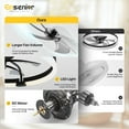 thumbnail image 5 of Ensenior 20'' Low Profile Ceiling Fans with Lights and Remote, Fandelier Ceiling Fan Flush Mount, APP Control, 6 Speed & 3000K-6500K Stepless Dimmable Small Ceiling Fan with Light for Bedroom - Black, 5 of 6