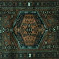 thumbnail image 1 of Ahgly Company Indoor Square Persian Turquoise Blue Traditional Area Rugs, 3' Square, 1 of 4