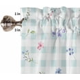 thumbnail image 5 of Easter Kitchen Curtain Valance Set of 3,Colorful Eggs Rod Pocket Valances for Windows,Rabbit Tail Light Filtering Tier Curtains,Blue White Plaid Privacy Window Treatment for Bedroom Living Room, 5 of 6