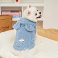 thumbnail image 2 of NovaStitch Pet Ribbed Fleece Sweaters Pullover Sweatshirt for Small Dogs Cat Puppy Warm Winter Clothes Blue 4XL, 2 of 6