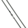 thumbnail image 4 of Crucible Jewelry Men's Black Plated Stainless Steel Rounded Curb Chain Necklace (3.5mm) - 22", 4 of 5