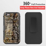 iPhone 4 Case, iPhone 4S Case, Dual Layers [Combo Holster] And Built-In Kickstand Bundled with [Premium Screen Protector] Hybird Shockproof And Circlemalls Stylus Pen (Camo)
