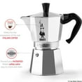 thumbnail image 2 of Bialetti Moka Express Stovetop Maker with Free Ground Coffee, 6-Cup & Coffee, Silver, 2 of 10