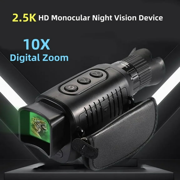 2.5K HD Monocular Night Vision Device Infrared 10X Digital Zoom Hunting Telescope Outdoor Day Night Dual Use