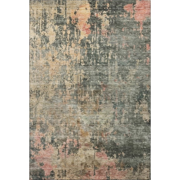 Addison Rugs Mayfield Premium Machine Washable Transitional Abstract Sage Rectangle Rug, 10' x 14'