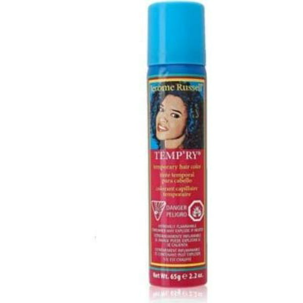 Jerome Russell TEMP-RY HAIR COLOR SPRAY, Temporary Aerosol Hairspray, Hair  Color Dye Spray (w/Sleek Steel Pin Tail Comb) Spray On, Wash Out (DARK  BROWN  oz / 65 ml) 
