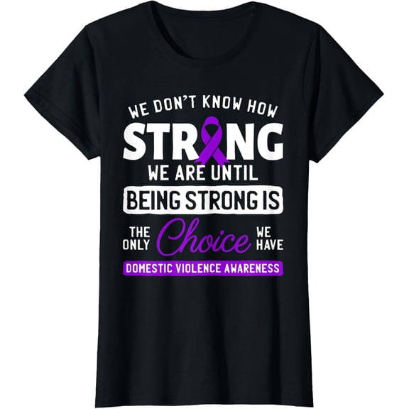 t-shirt Warrior Survivor Domestic Violence Awareness Purple Ribbon T-Shirt.