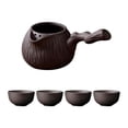 thumbnail image 2 of Tetera de cerámica Strade Fareast Limited Juego de tazas con asa lateral Negro, 2 of 8